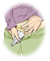woman using wee
